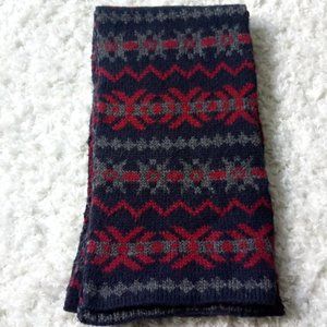 Old Navy Scarf Navy Red and Gray